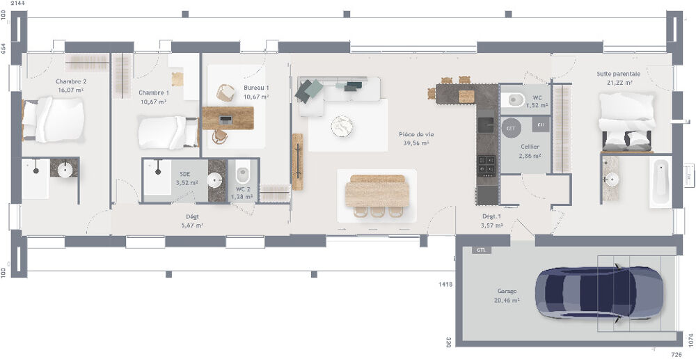 Préval : maison de 6 pièces (115 m²) en vente Idéale....