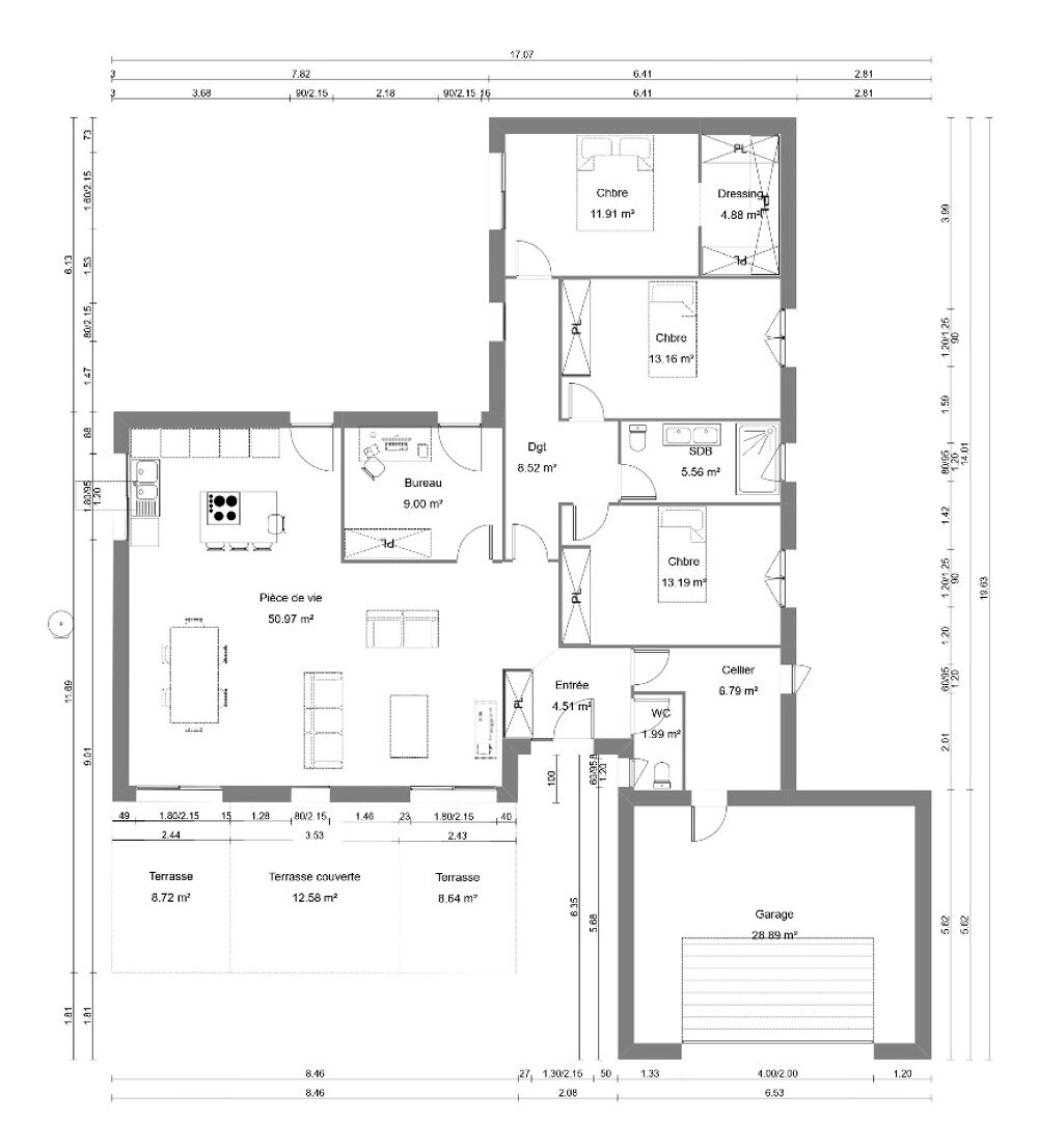 Maison F5 (130 m²) en vente au Castéra PROCHE DE TOU....