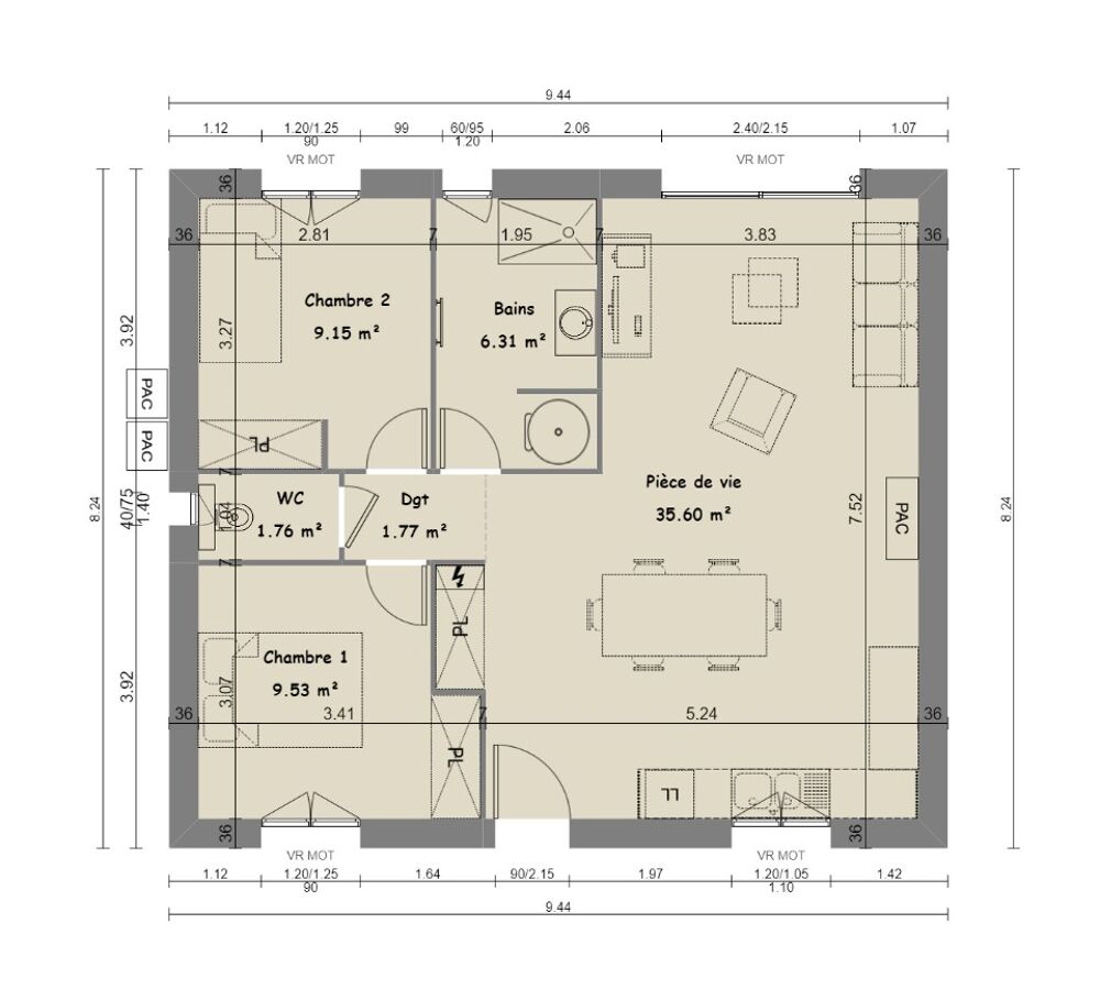 vente Maison - 3 pièce(s) - 64 m² Roquebrune-sur-Argens (83520)