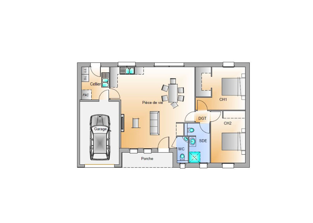 MAISON À CONSTRUIRE DE 80 M² PROCHE DE LA ROCHE-SUR-YON<....