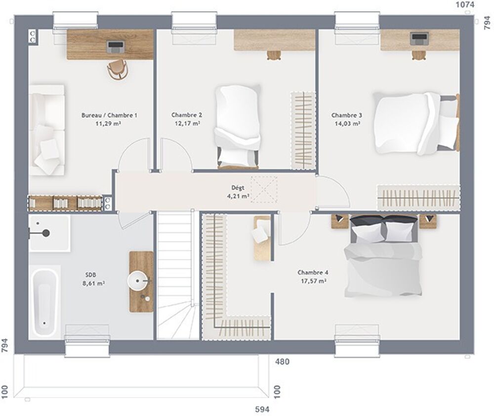 vente Maison - 6 pièce(s) - 125 m² Bailleul (59270)