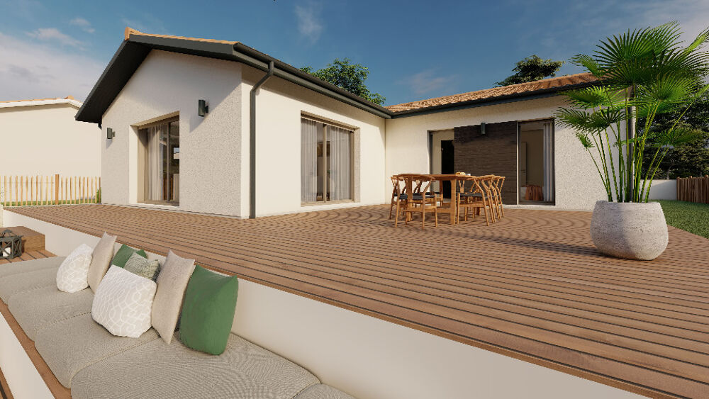 Projet de construction : Maison neuve en L de 90 m² - Ru....