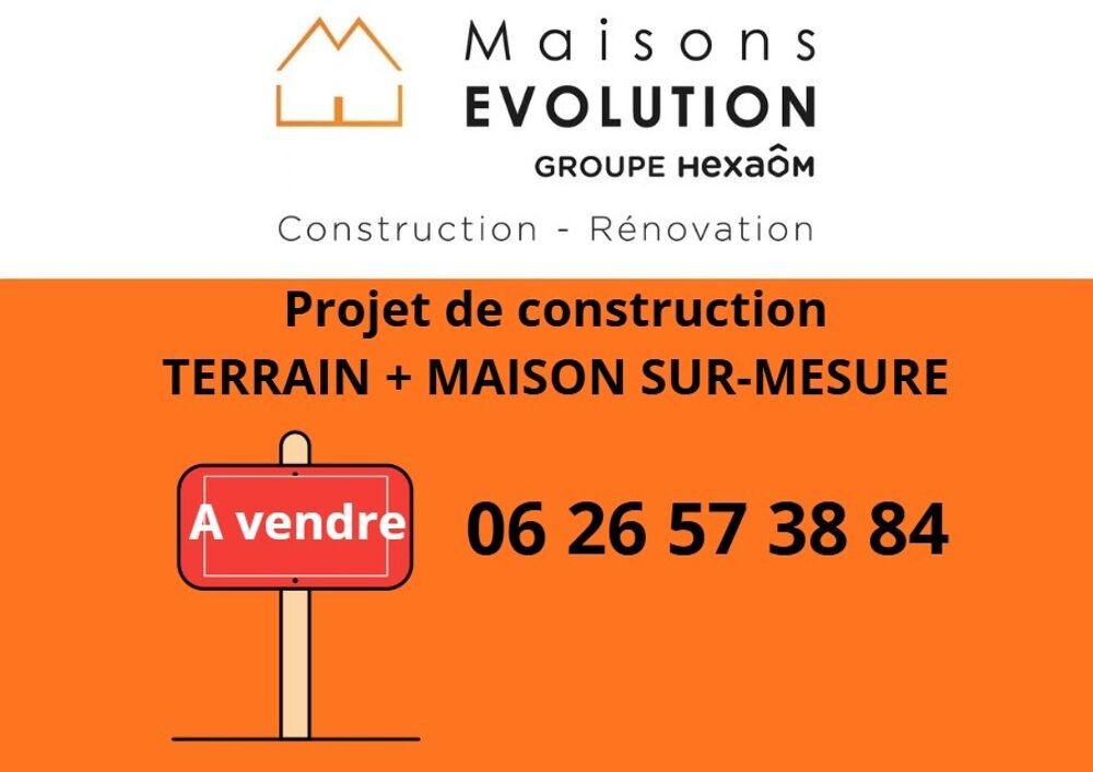 Terrain + Maison 5 pièces - 3 chambres - Terrain 290 m² ....