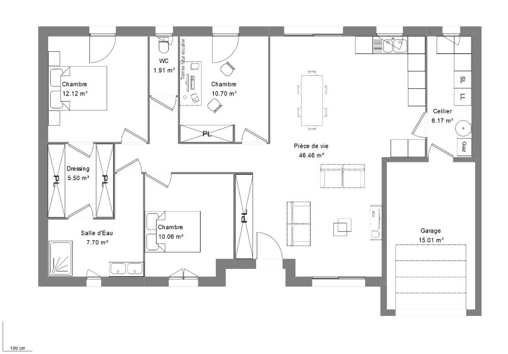 vente Maison - 4 pièce(s) - 90 m² Arthon (36330)