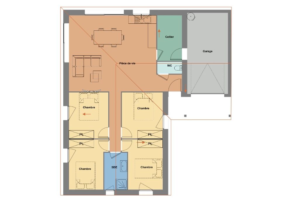 vente Maison - 5 pièce(s) - 95 m² Le Landreau (44430)