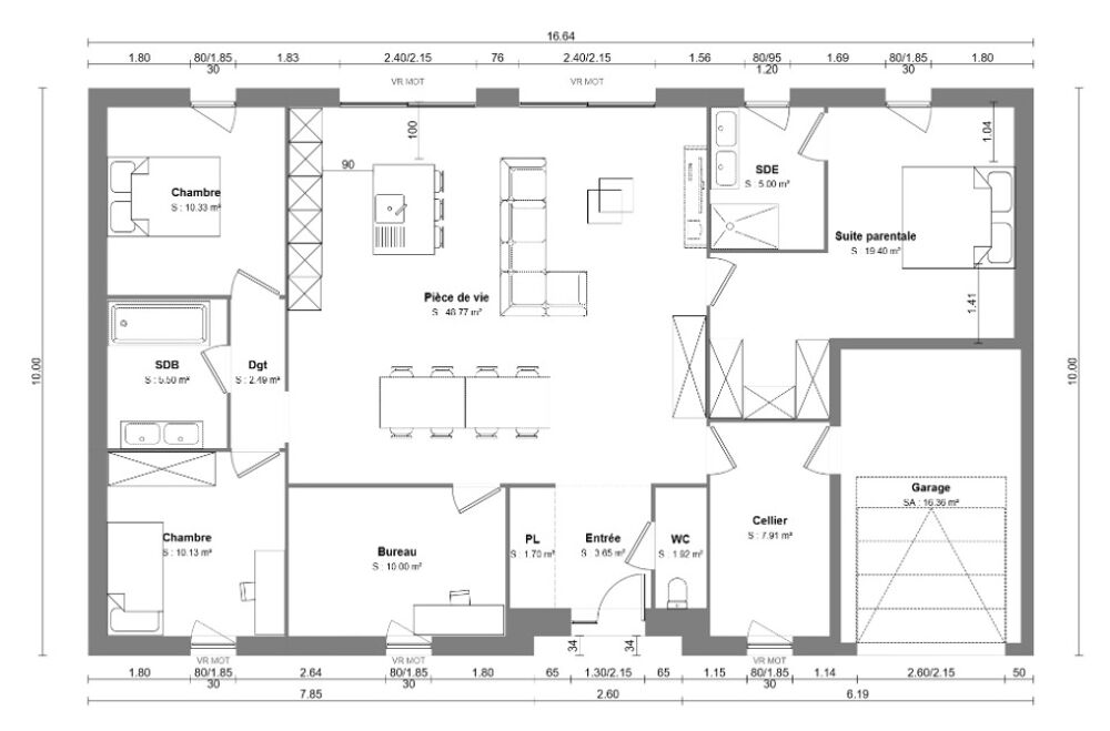 vente Maison - 5 pièce(s) - 130 m² Wambaix (59400)