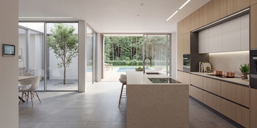 Cette maison contemporaine compose avec le paysage une a....