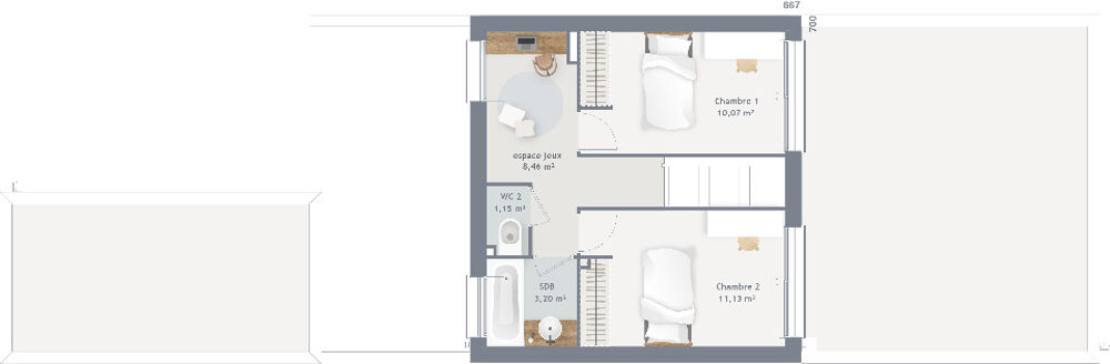 vente Maison - 6 pièce(s) - 100 m² Le Châtelet-en-Brie (77820)