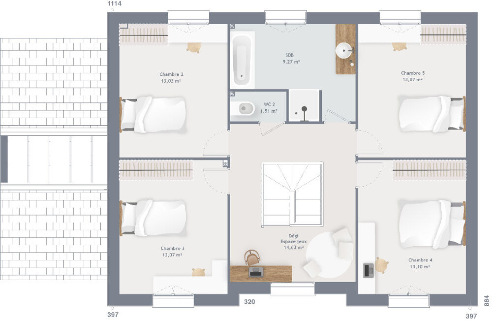 Maison a vendre  - 8 pièce(s) - 155 m2 - Surfyn