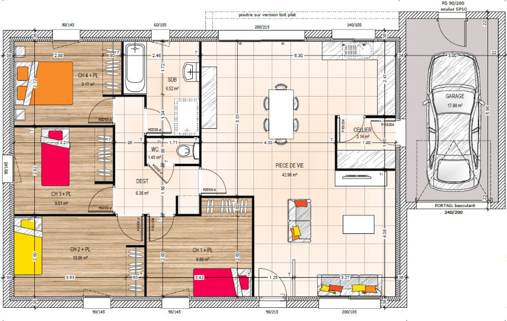 vente Maison - 5 pièce(s) - 99 m² L'Hôtellerie-de-Flée (49500)