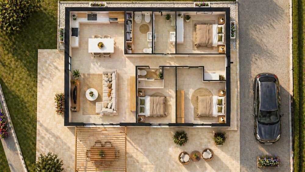 vente Maison - 4 pièce(s) - 90 m² Pierrefeu-du-Var (83390)