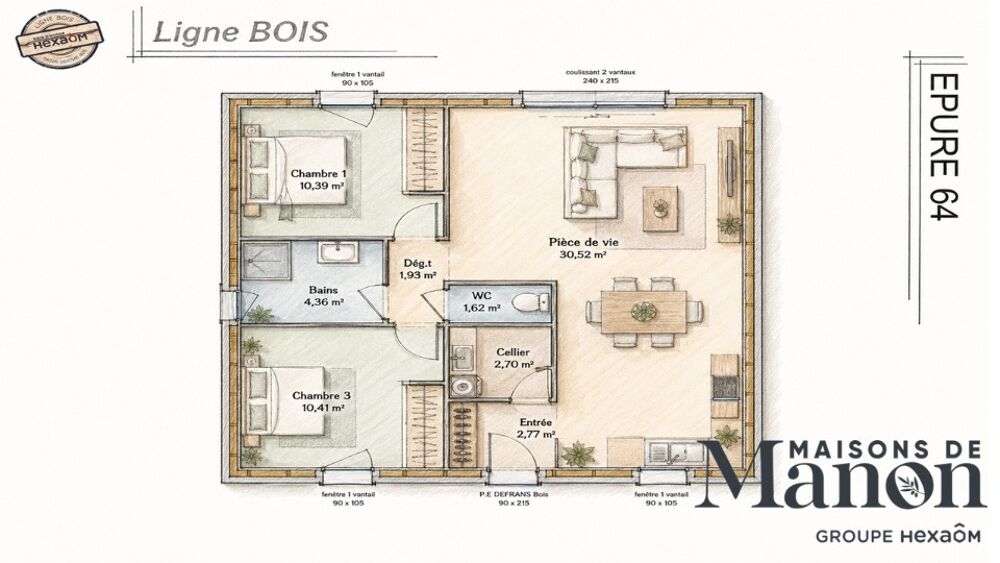 vente Maison - 2 pièce(s) - 60 m² Digne-les-Bains (04000)
