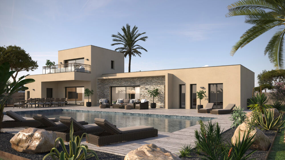 Maison Chloé de 140 m² proposée ici sur 700 m² de terrai....