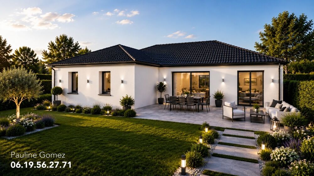 Maison de plain pied de 120m2 avec garage à construire à....