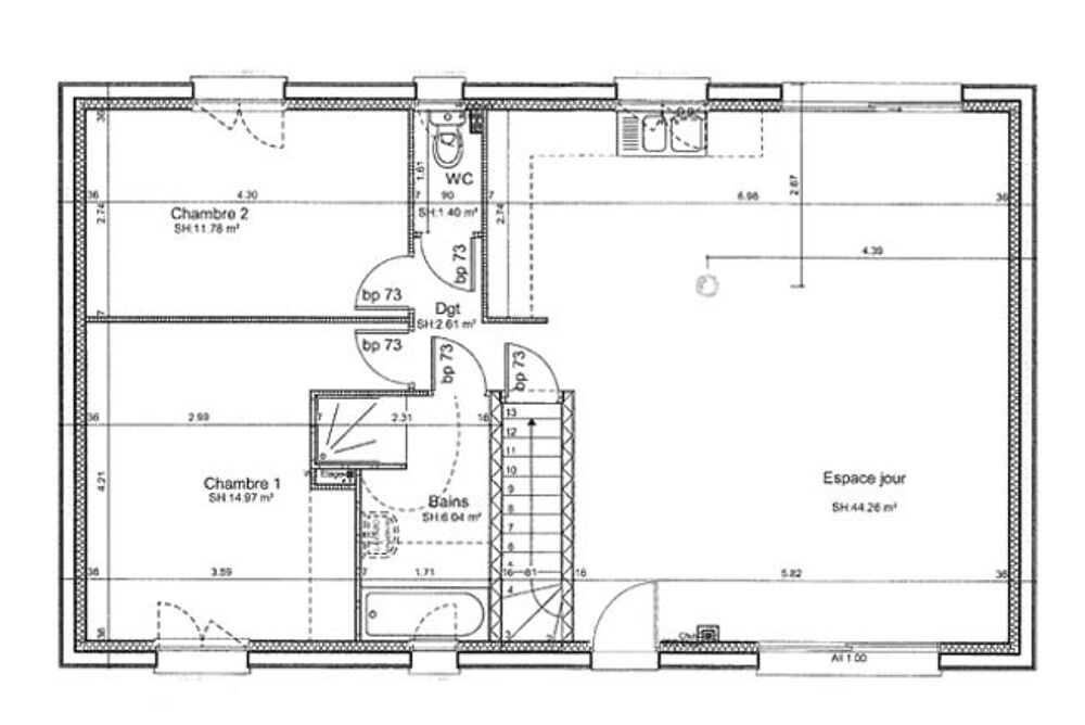 vente Maison - 3 pièce(s) - 81 m² Martin-Église (76370)