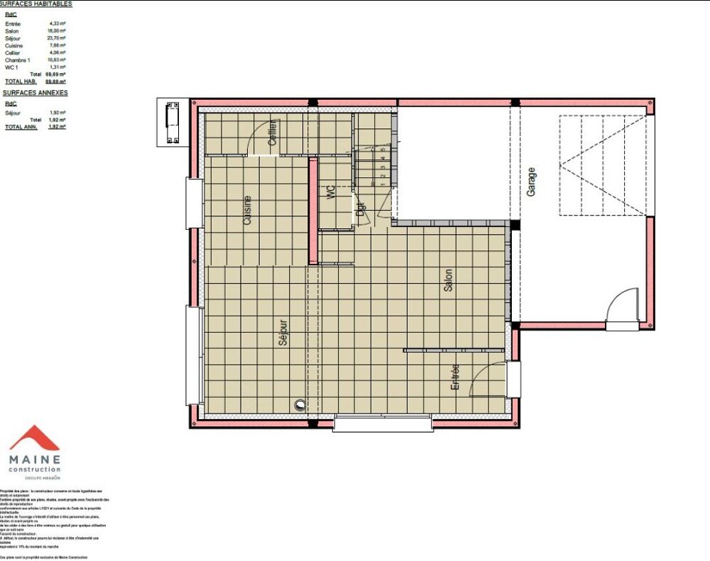 vente Maison - 4 pièce(s) - 92 m² Voivres-lès-le-Mans (72210)