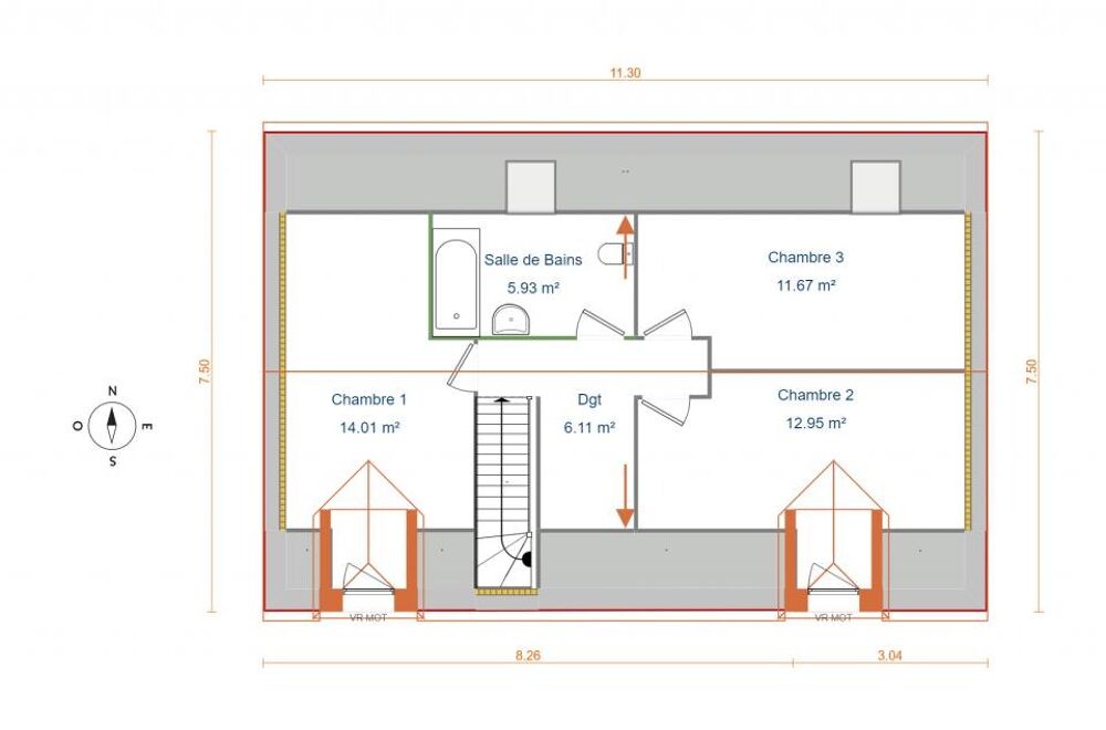 vente Maison - 5 pièce(s) - 95 m² Bouconvillers (60240)