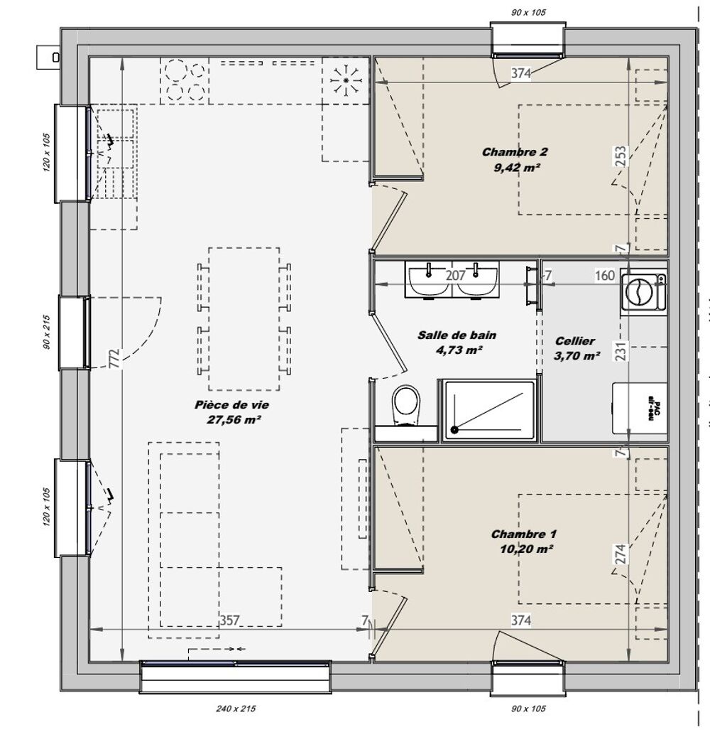 vente Maison - 2 pièce(s) - 54 m² Givrand (85800)