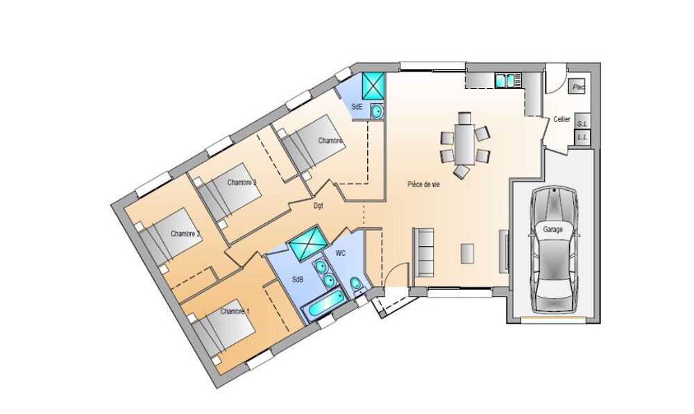 MAISON À CONSTRUIRE DE 105 M² PROCHE DE LA BARRE-DE-MONT....