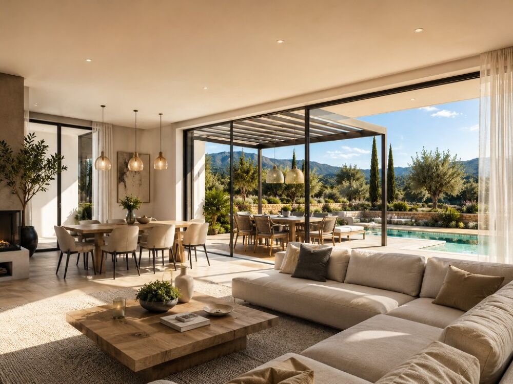 A Nages et Solorgues, maison neuve contemporaine à const....