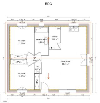  Maison 5 pi�ces 70 m� Montverdun