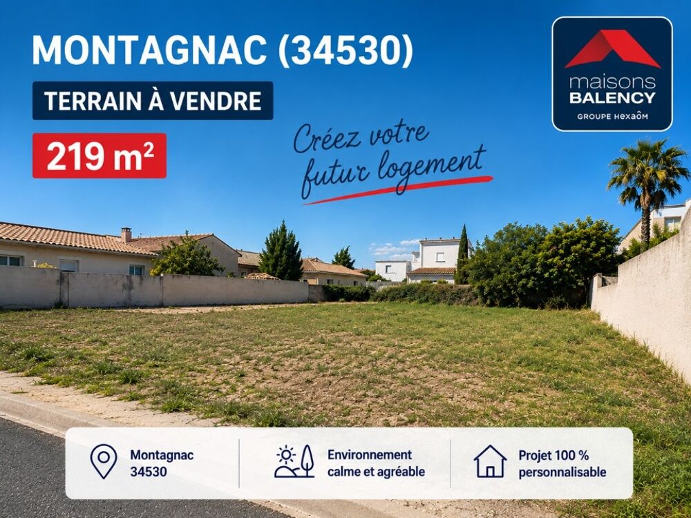 vente Terrain - 219 m² Montagnac (34530)