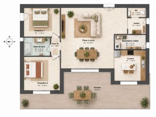 vente Maison - 3 pièce(s) - 90 m² Saint-Cézaire-sur-Siagne (06530)