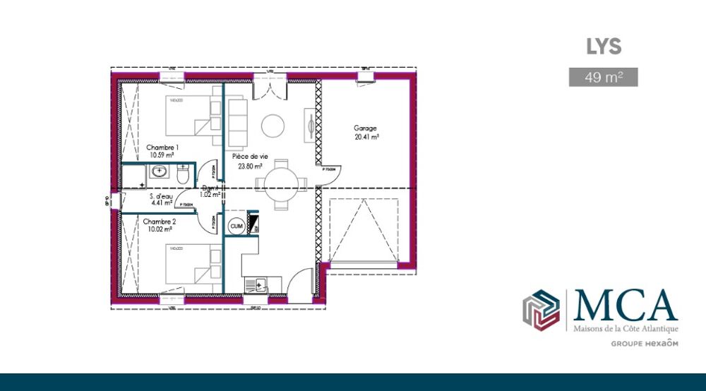 vente Maison - 3 pi�ce(s) - 100 m� Plassay (17250)