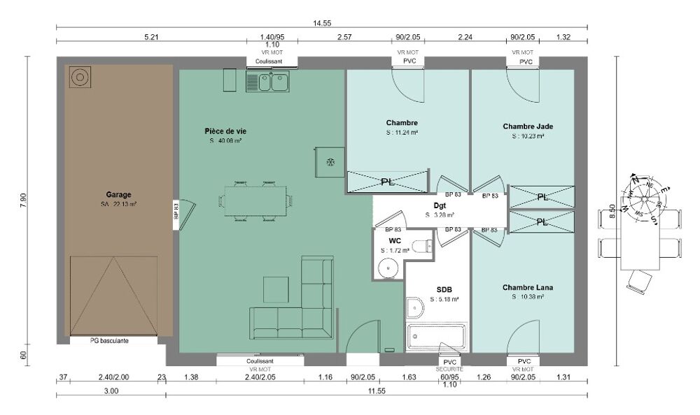vente Maison - 4 pièce(s) - 80 m² Bolbec (76210)