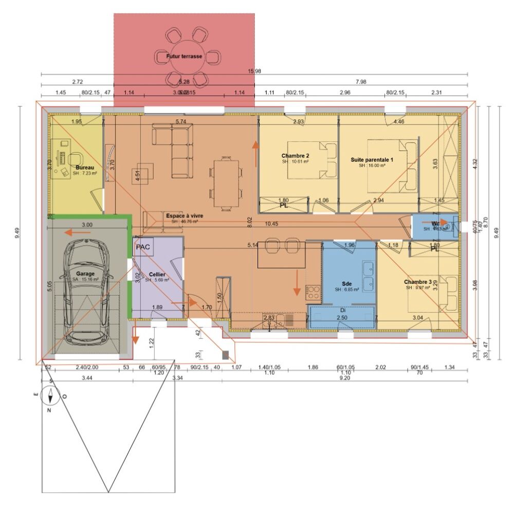 vente Maison - 5 pièce(s) - 110 m² Veigné (37250)