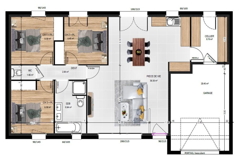 MAISON À CONSTRUIRE 85 M² À NUAILLÉ PROCHE DE CHOLET, 5 ....
