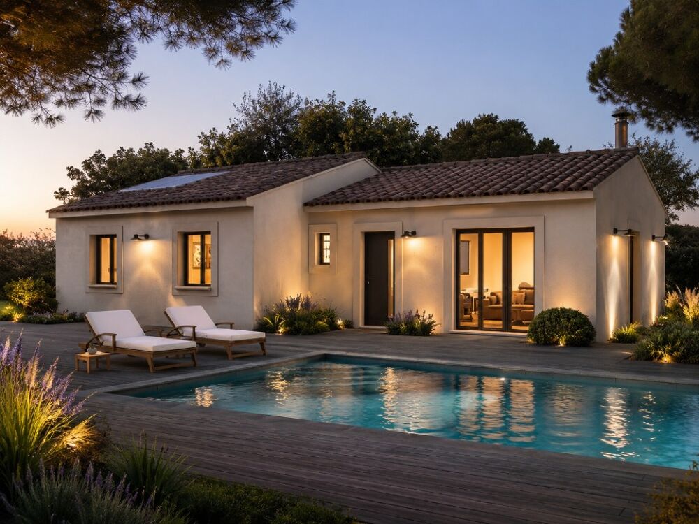 Villa neuve RE2020 de plain-pied - 100 m², 4 chambres, t....