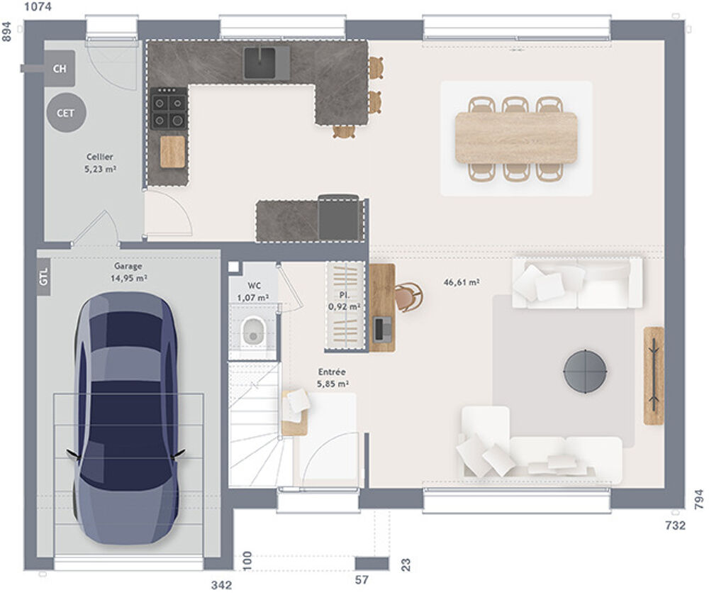 vente Maison - 6 pièce(s) - 125 m² Tourmignies (59551)