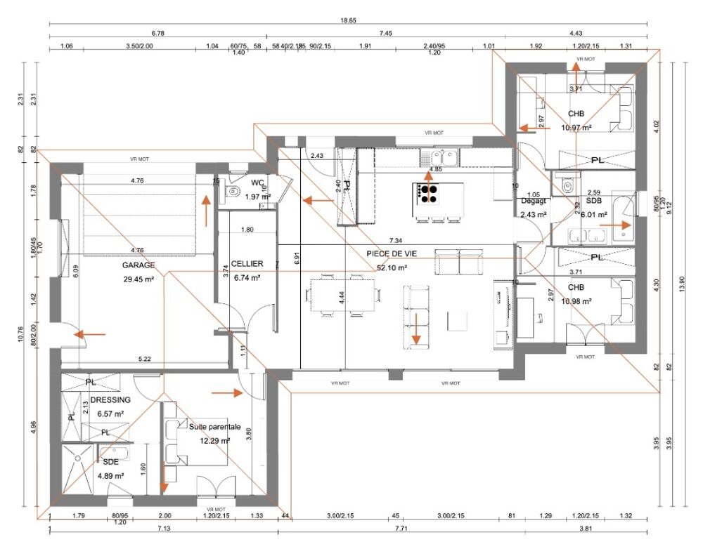 vente Maison - 4 pièce(s) - 115 m² Viriat (01440)