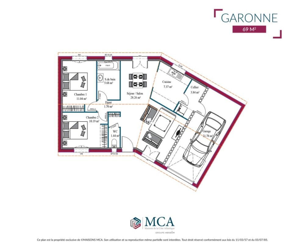 MAISON À CONSTRUIRE DE 100 M² IDÉALEMENT SITUÉE À VILLAN....