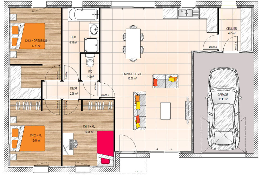 MAISON À CONSTRUIRE 4 PIÈCES SUR 80 M² À CHOLET <BR/....