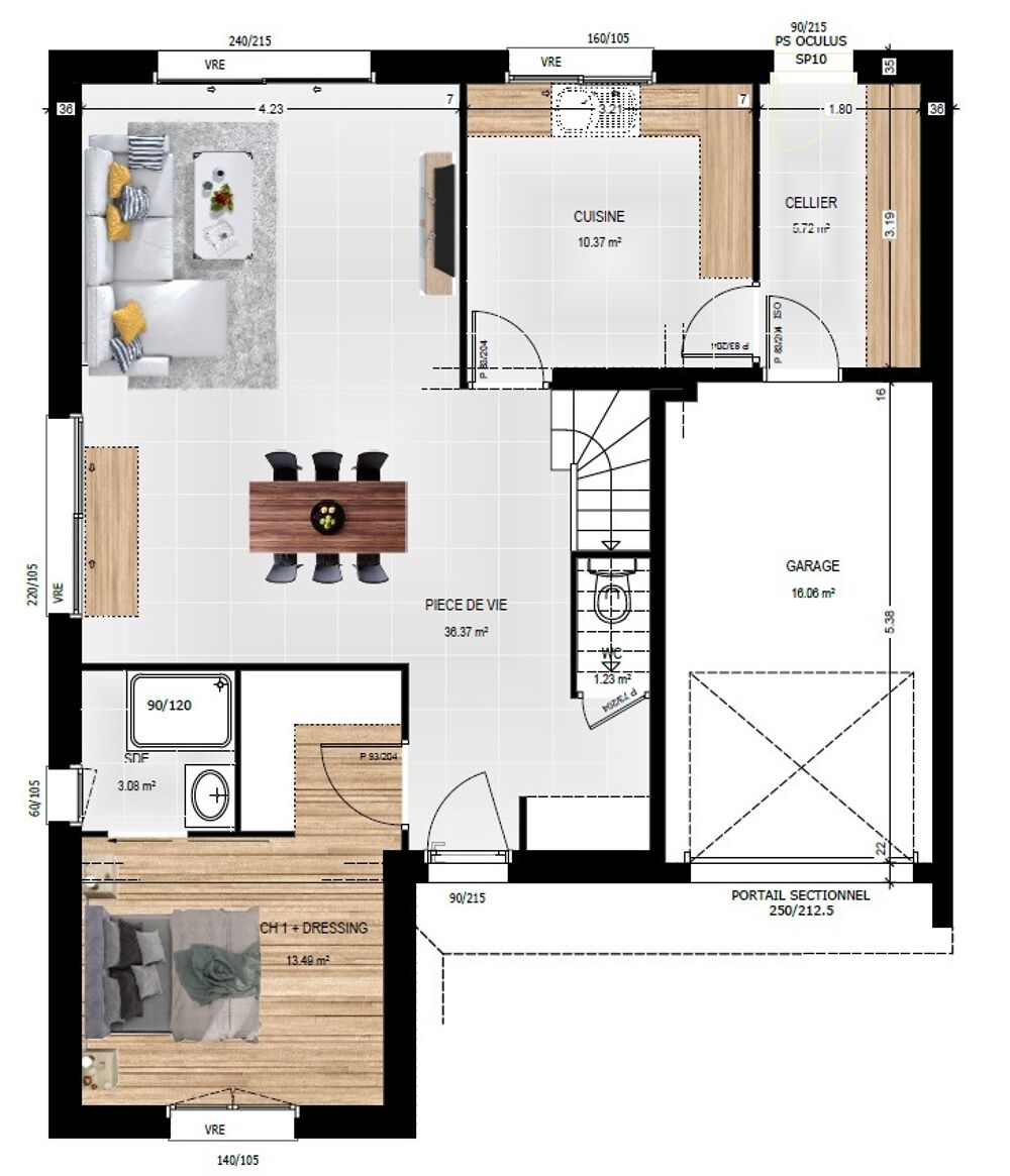 MAISON À CONSTRUIRE DE 119 M² À LA MEMBROLLE-SUR-LONGUEN....