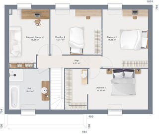  Maison à vendre 6 pièces 125 m²