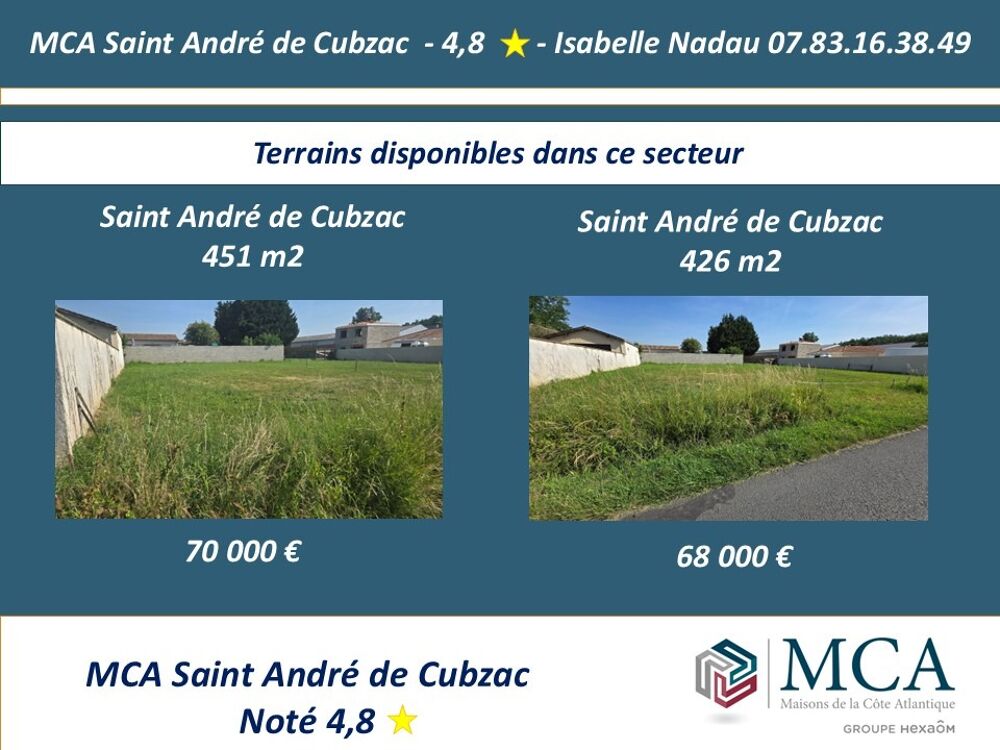 vente Terrain - 587 m² Peujard (33240)