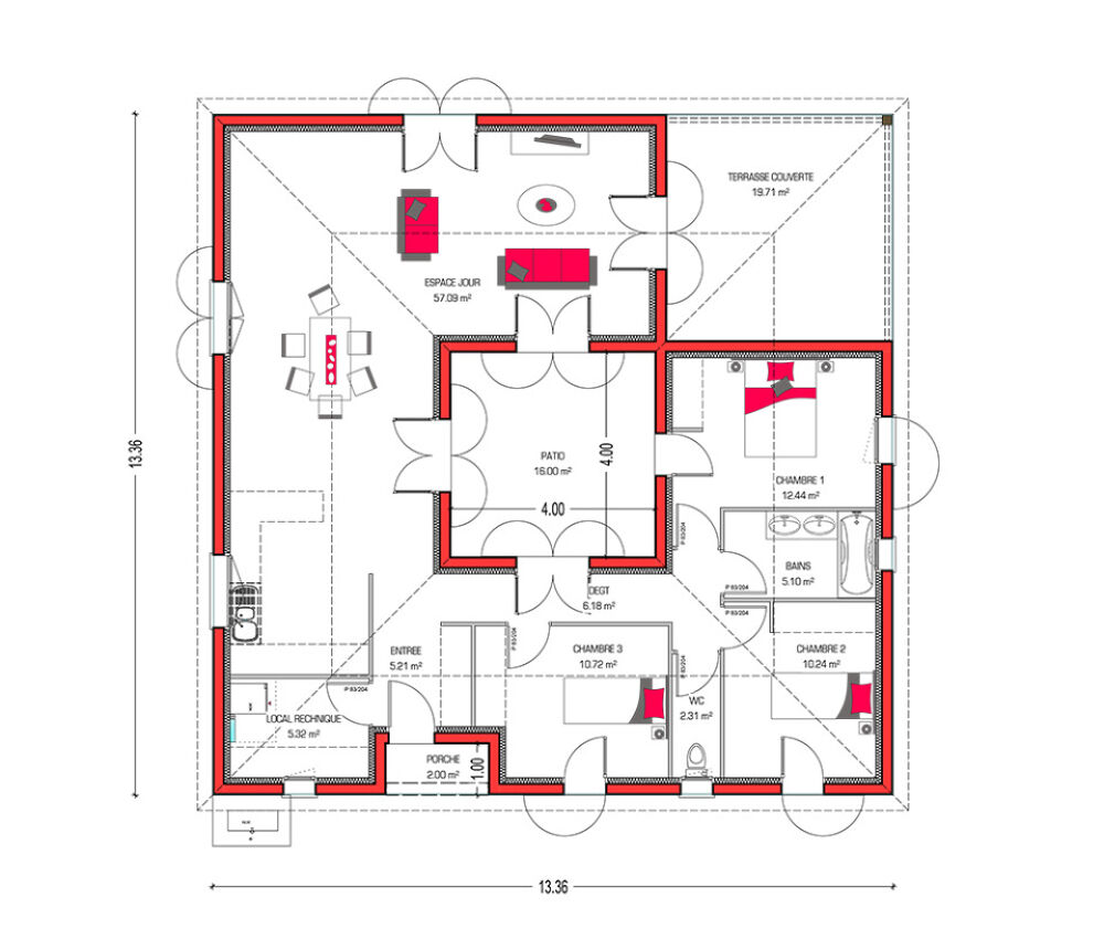 vente Maison - 4 pièce(s) - 115 m² Arès (33740)