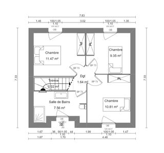  Maison à vendre 3 pièces 80 m²