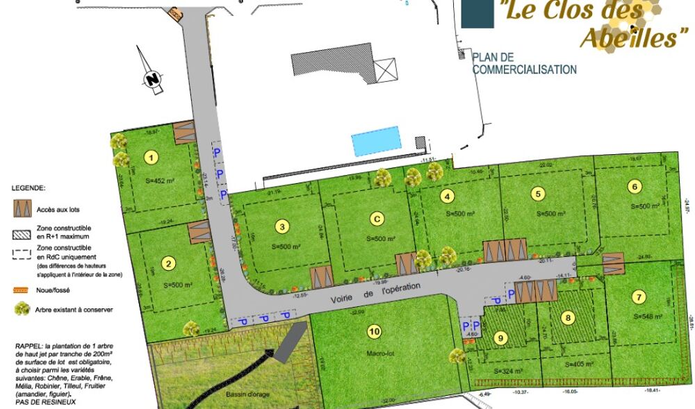 vente Terrain - 405 m² Saint-Hilaire-de-Brethmas (30560)
