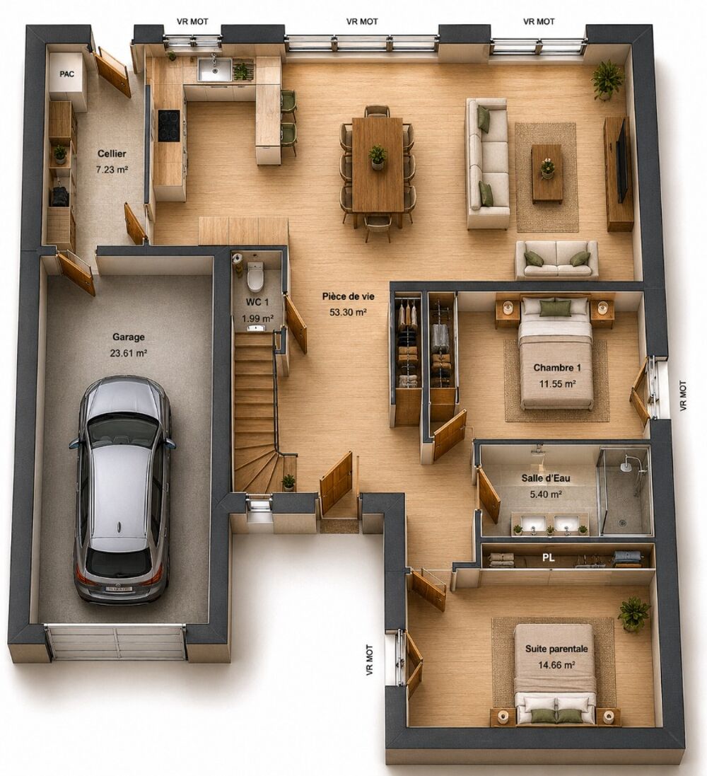 MAISON À CONSTRUIRE DE 130 M² PROCHE DE TOURS, 5 PIÈCES<....