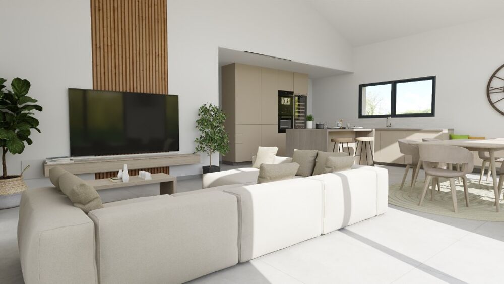 Maison neuve de plain-pied à construire de 110 m² sur un....