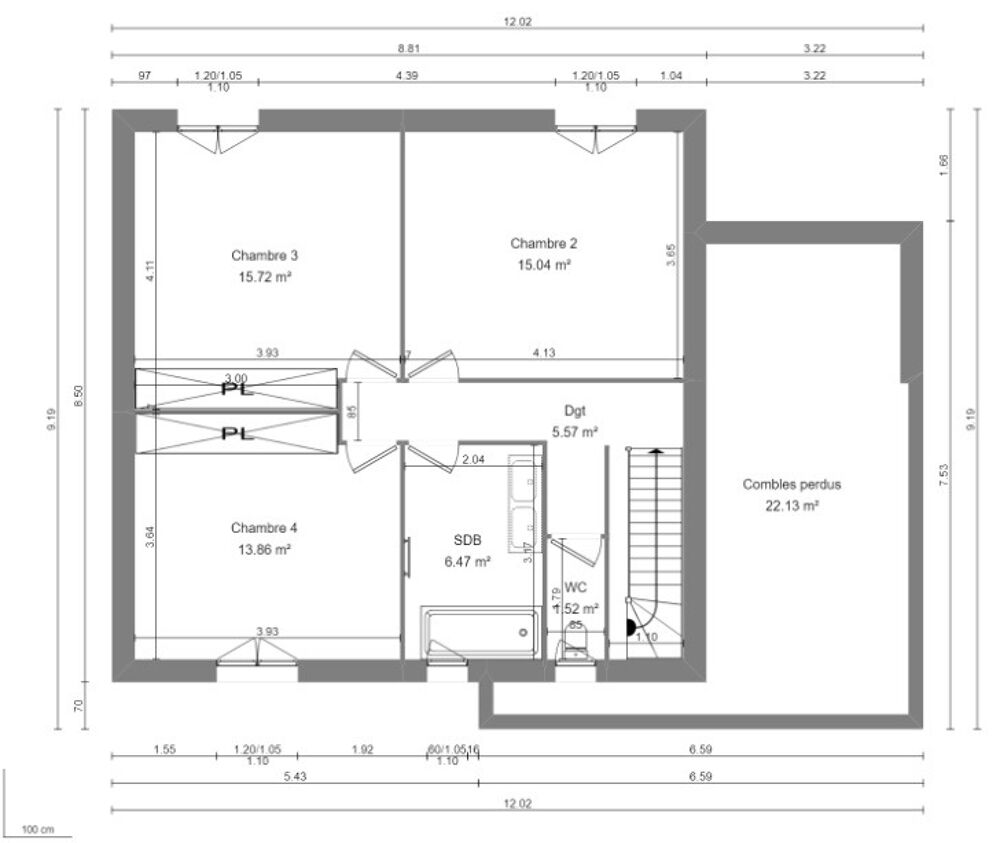 MAISON À CONSTRUIRE DE 120 M² PROCHE DE CHÂTEAUROUX, 5 P....