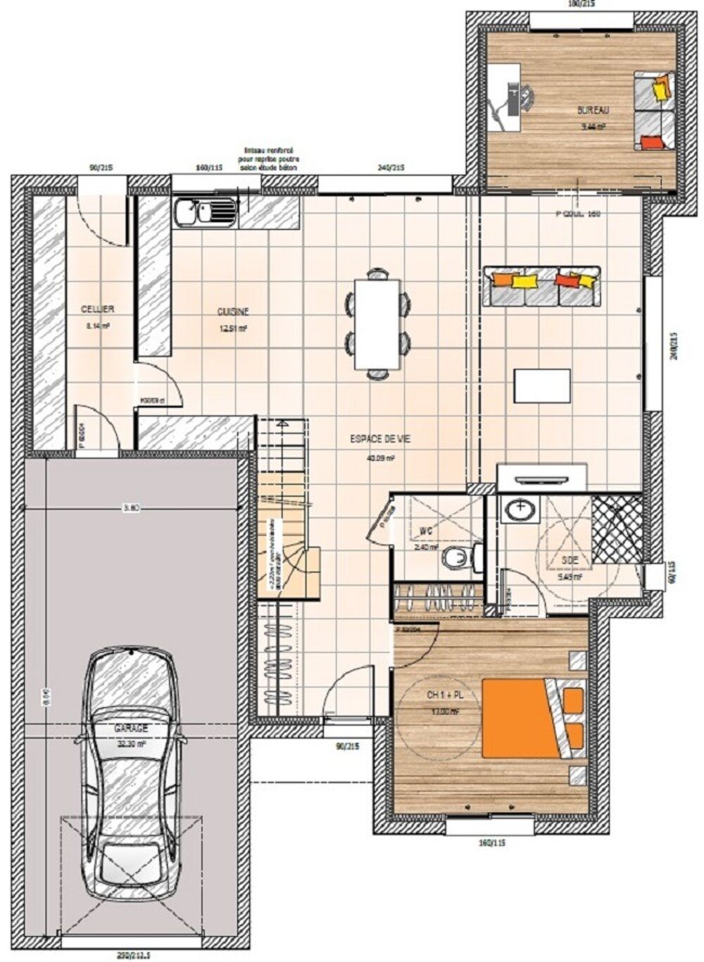 vente Maison - 7 pièce(s) - 134 m² Les Hauts-d'Anjou (49330)