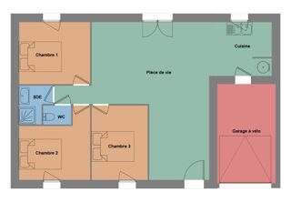  Maison 4 pi�ces 70 m� Poc�-les-bois