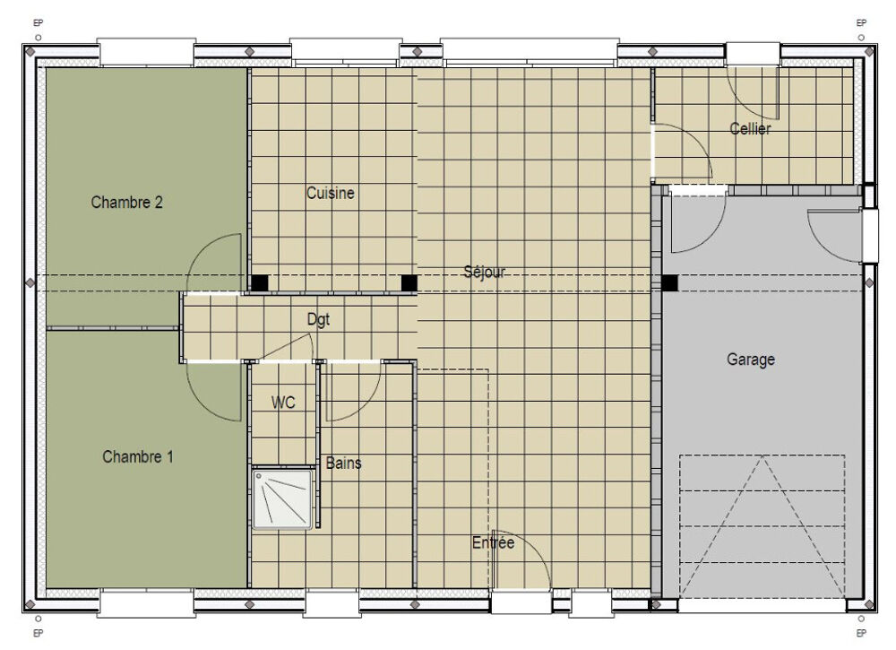 VENTE : maison F3 (73 m²) à Parigné-l'Évêque Emplace....
