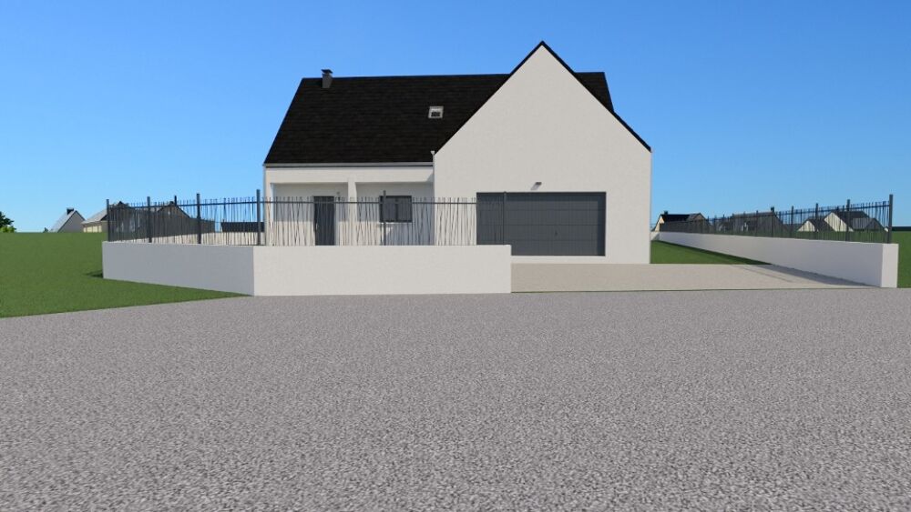 Maison avec comble aménagée de forme compacte, double L ....