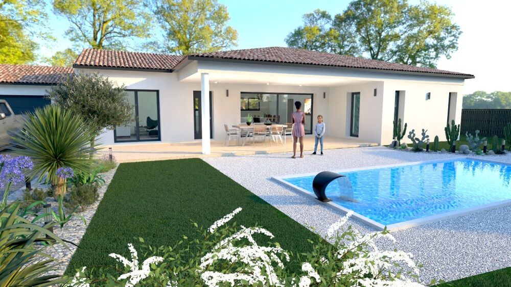 🏡 MAISON DE PLAIN-PIED MODERNE EN L - 129 m²<BR/....